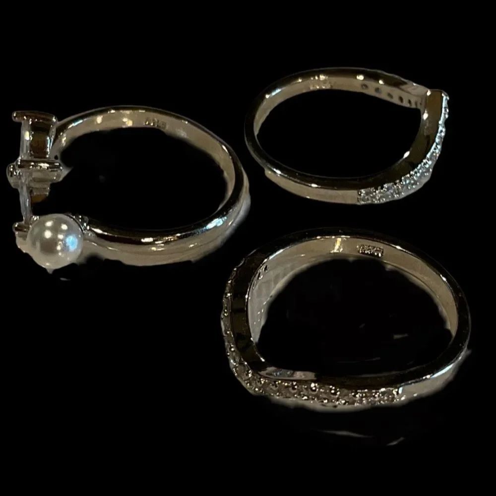 925 Sterling Silver Stack Rings NWT - Picture 3 of 3